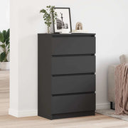 Credenza Nera 60x35x98,5 cm in Legno Multistrato