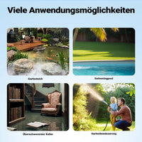 Pompa sommersa 400 W, pompa per acque reflue con portata max 6000 l/h, pompa a immersione, prevalenza max 7 m