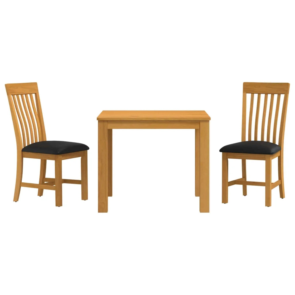 Set da pranzo 3 pz Nero Legno di Quercia Massello 3430322