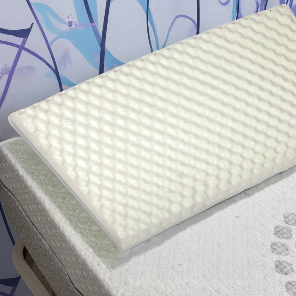 Talamo Italia cuscino per Ruta, 100% Made in Italy, Guanciale in Memory Foam massaggiante, Anallergico e Traspirante, 73x43xh14 cm