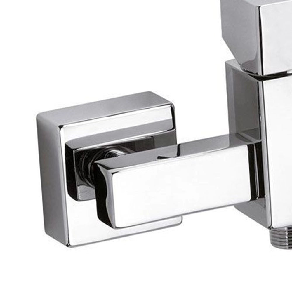 Rubineto cube waterfall per esterno doccia, design quadro e minimale