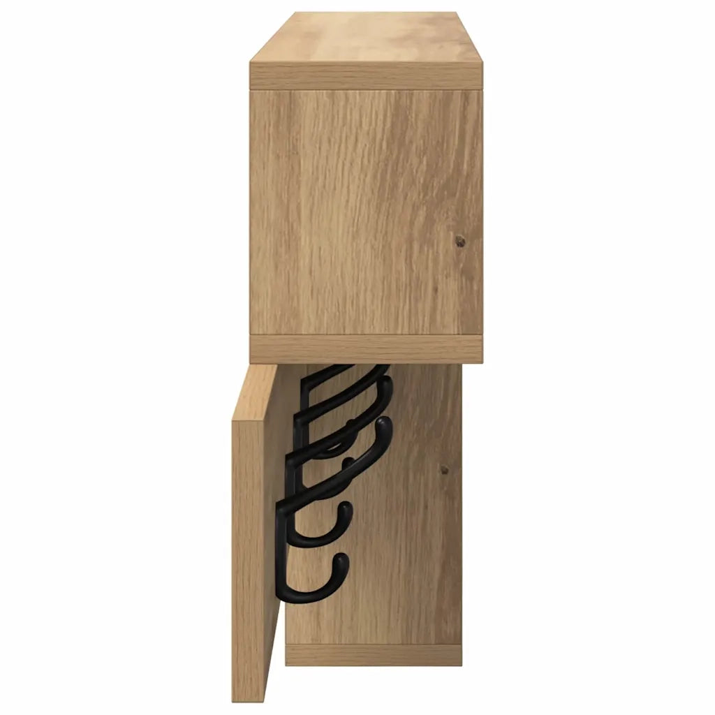 Appendiabiti a muro Rovere artigianale 100 x 12 x 43,5 cm 874418