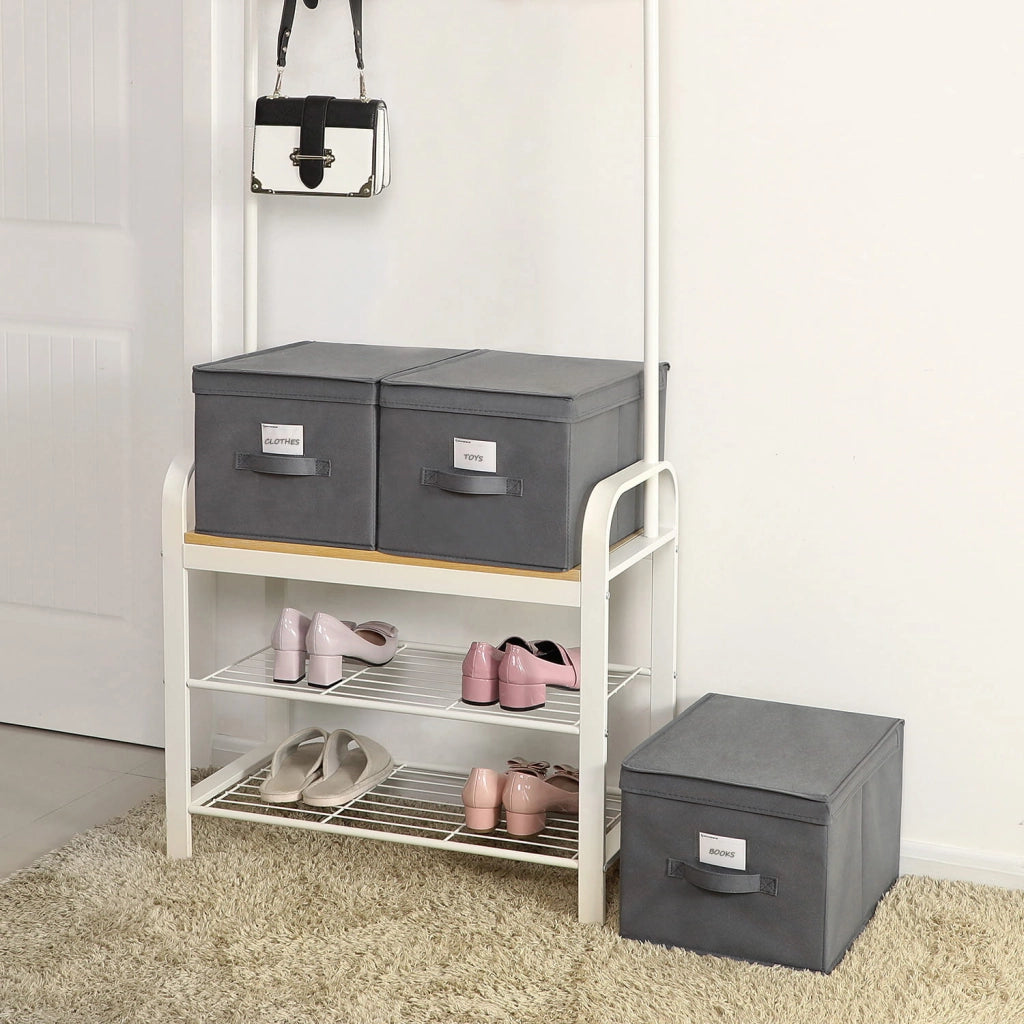 Set organizer per guardaroba VALORA, grigio, pratica soluzione di archiviazione x3 RFB03G