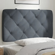 Cuscino Testiera-Cuscino per Testiera Grigio Scuro 90 cm in Velluto