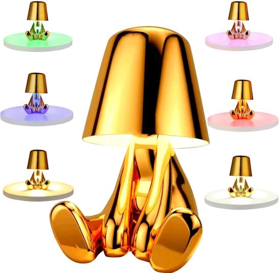 Nachtkastje Touch Tafellamp - decorazione da tavolo accogliente per scrivania, lampada notturna senza fili ricaricabile - illuminazione regolabile per camera da letto e ufficio - stile sedentario