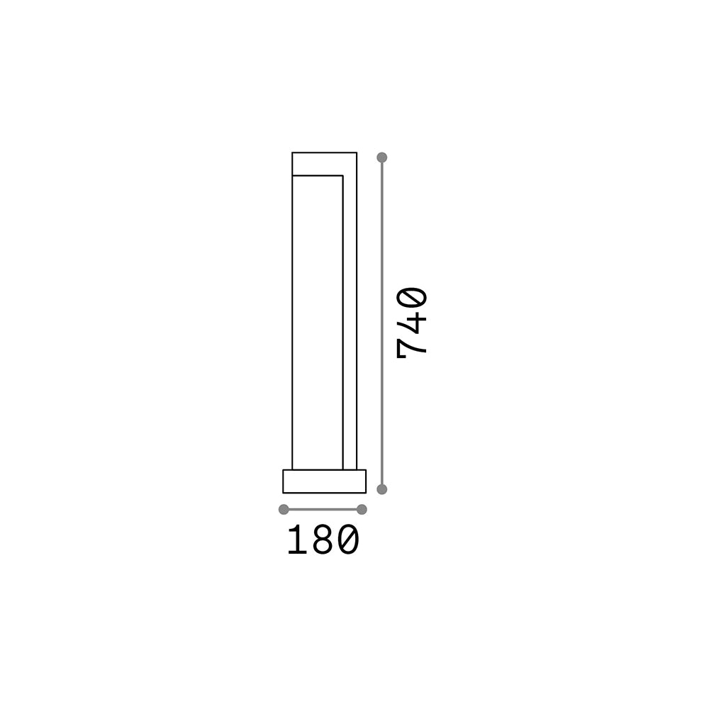 Piantana Moderna Titano Materie Plastiche Grigio Granito Led 9W 4000K H74Cm