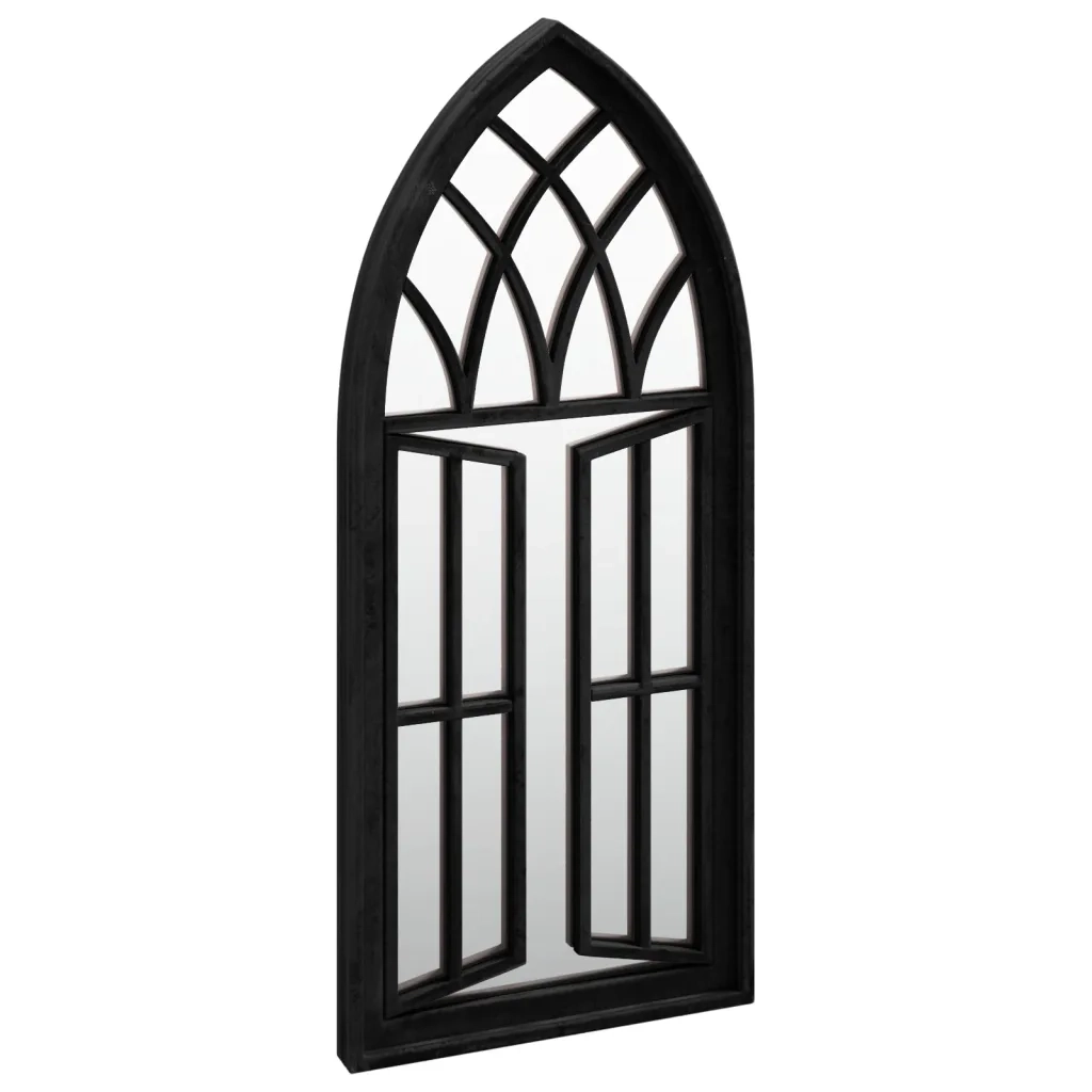 Specchio-Specchio DecorativoNero 70x30 cm in Ferro per Uso Interno
