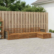 Set di divani da esterno 5 pz Naturale Legno di Acacia Massello 3383227