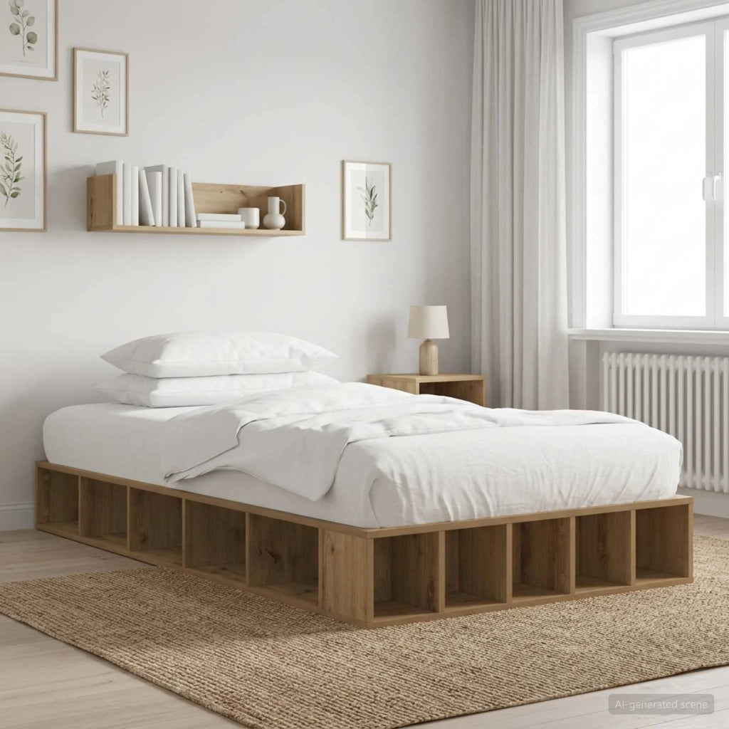 Telaio del letto con storage Rovere Artigianale 80 x 200 cm 3429556