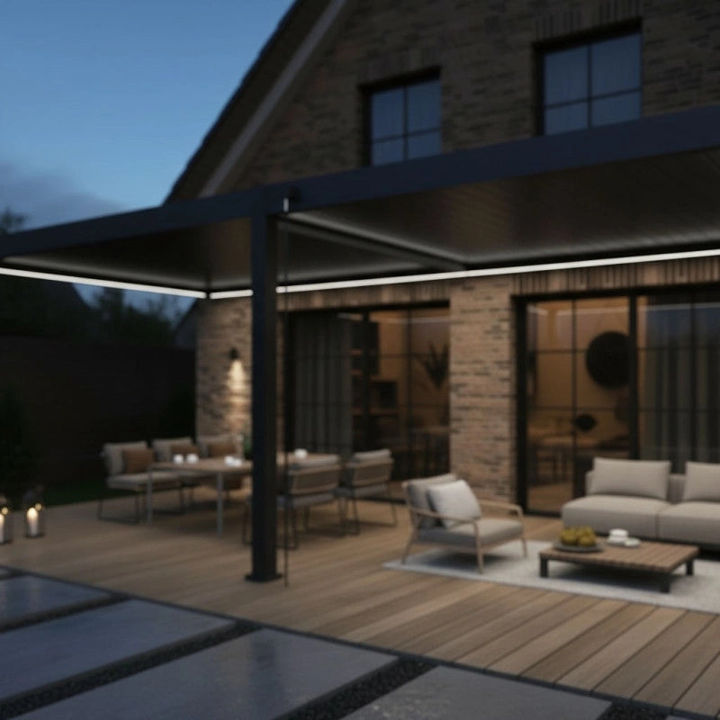 Kit LED Pergola Bioclimatique adossée 4x8M