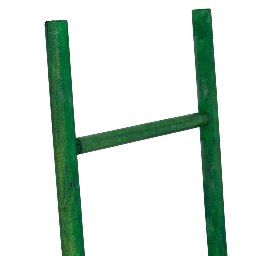 Escalera estanteria de madera verde 44x3x120h cm