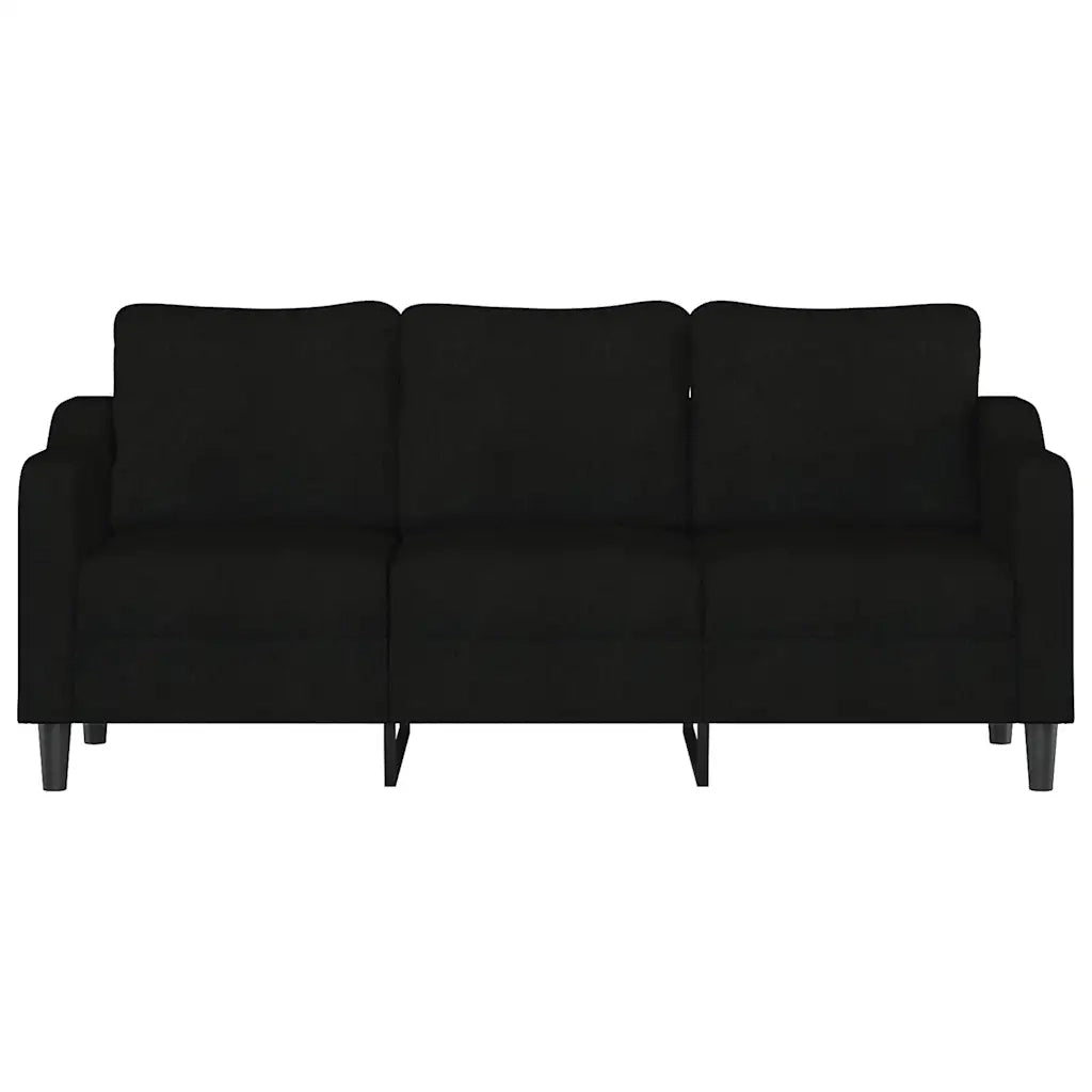 Divano a 3 Posti Nero 180 cm in Tessuto 359371