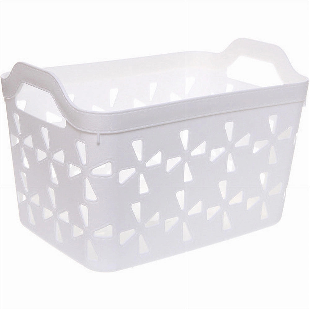 Trade Shop - Cesto Porta Oggetti Cestino Porta Tutto Con Maniglie 31x21x21 Cm Assortiti 10726 -