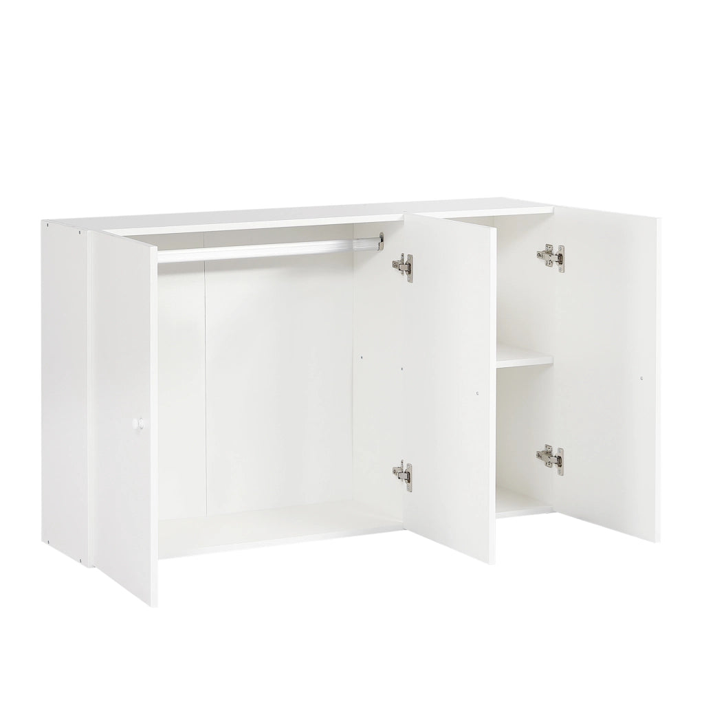 LETTO A CASTELLO 90x200 cm con scala contenitore, armadio, bianco e verde
