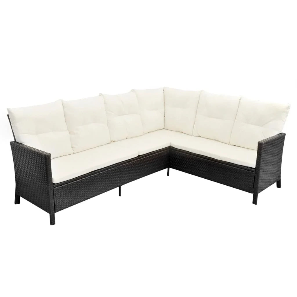 Set mobili da giardino set da esterno 4 pezzi con cuscini in poly rattan nero 02_0016204
