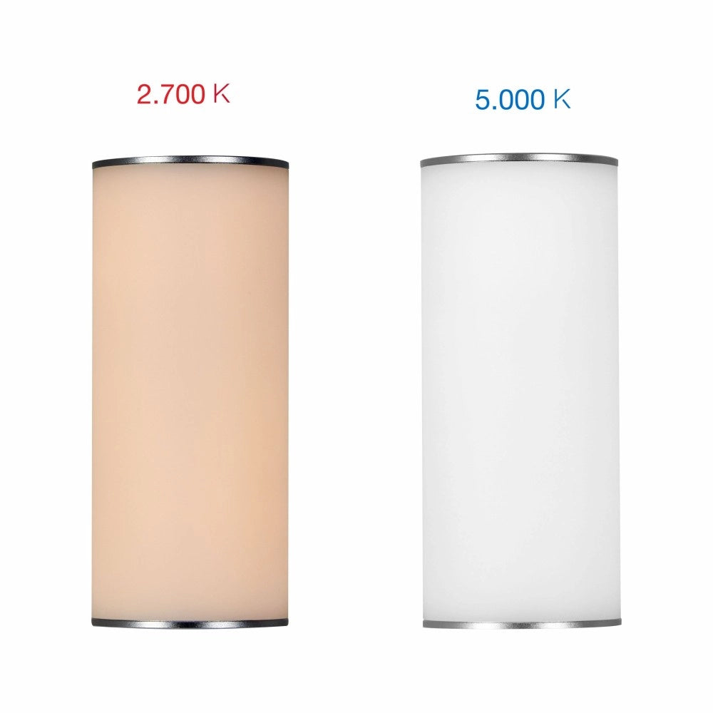 Lampada a led Converse portatile e regolabile a batteria Li-Ion da 2,5w. Da 2700K a 5000K.
