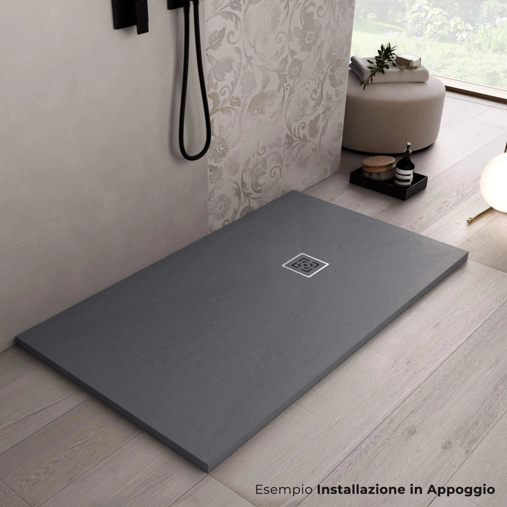 Piatto Doccia in Pietra 75x80 cm Bonussi Canton Antracite