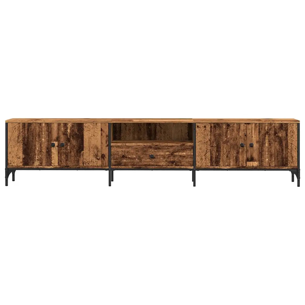 Mobile TV con Cassetto Legno Antico 200x25x44 cm in Truciolato 857696