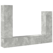 Set di Mobili Porta TV 4 pz | Armadietto TV | Mobile Porta TV Grigio Cemento in Legno Multistrato