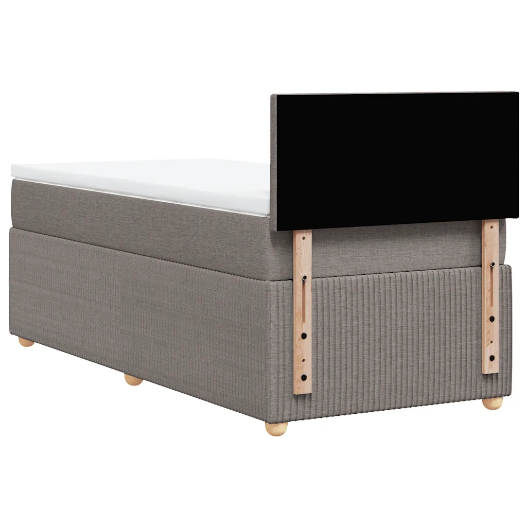 Giroletto a Molle con Materasso-Struttura Letto Tortora 80x200 cm inTessuto 867980