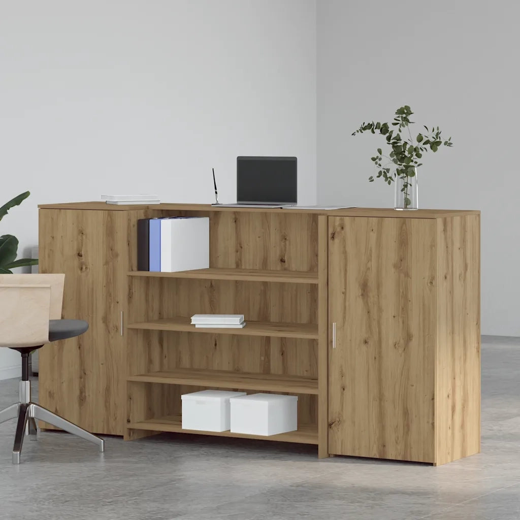 Banco Reception Rovere Artigianale 200x50x103,5cm in Truciolato 3324186