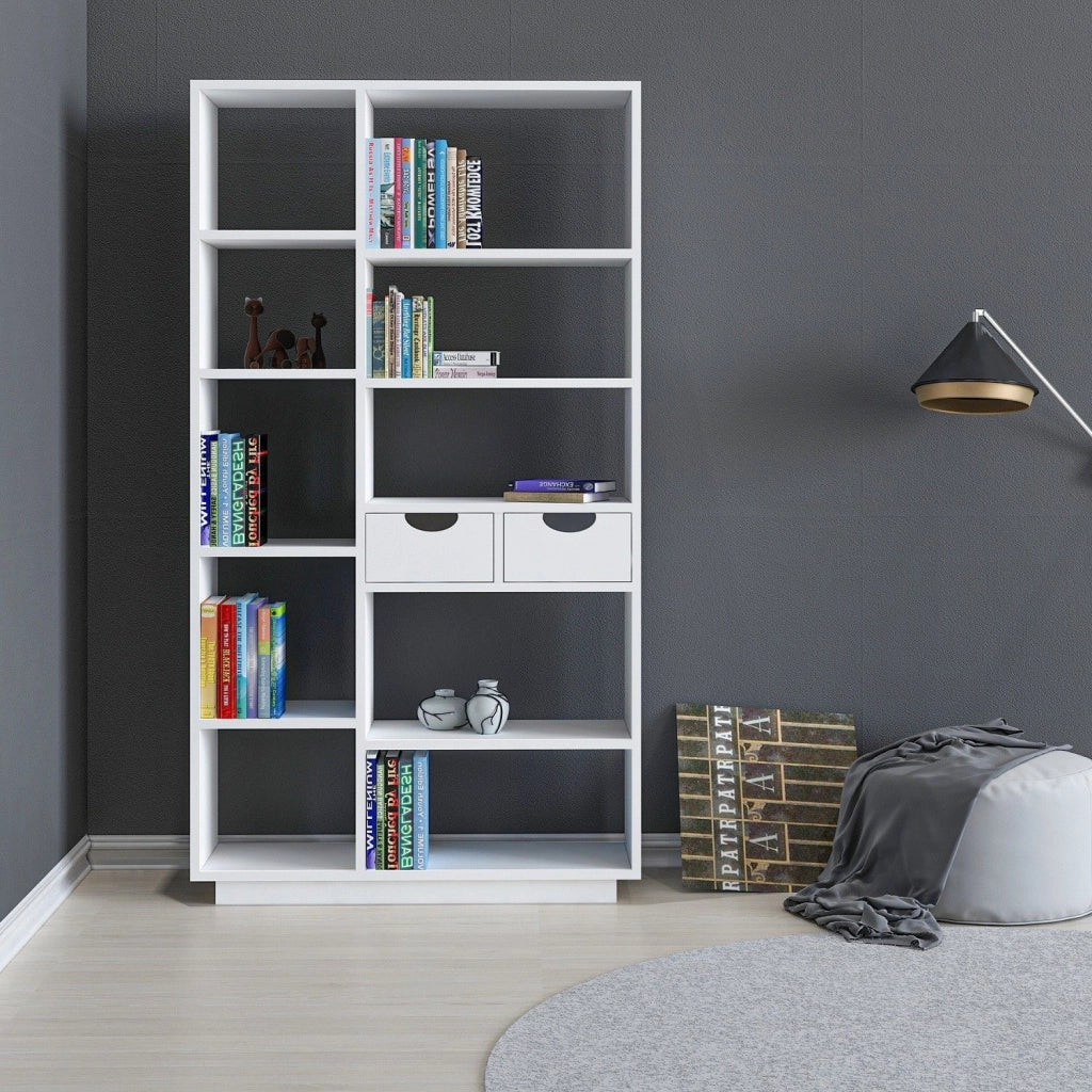 Biblioteca Imer, Libreria 8 Ripiani, 80x25x189h cm Bianco