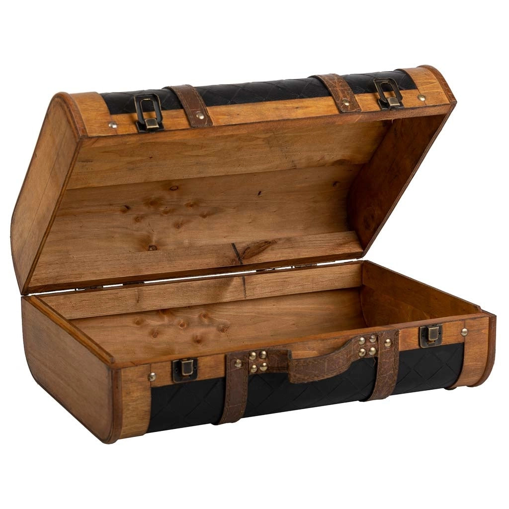 Valigia in legno bianca 43x30x17h cm