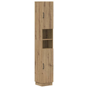 Armadio da Bagno con Ripiano Aperto HOORN Rovere Artigianale 897264