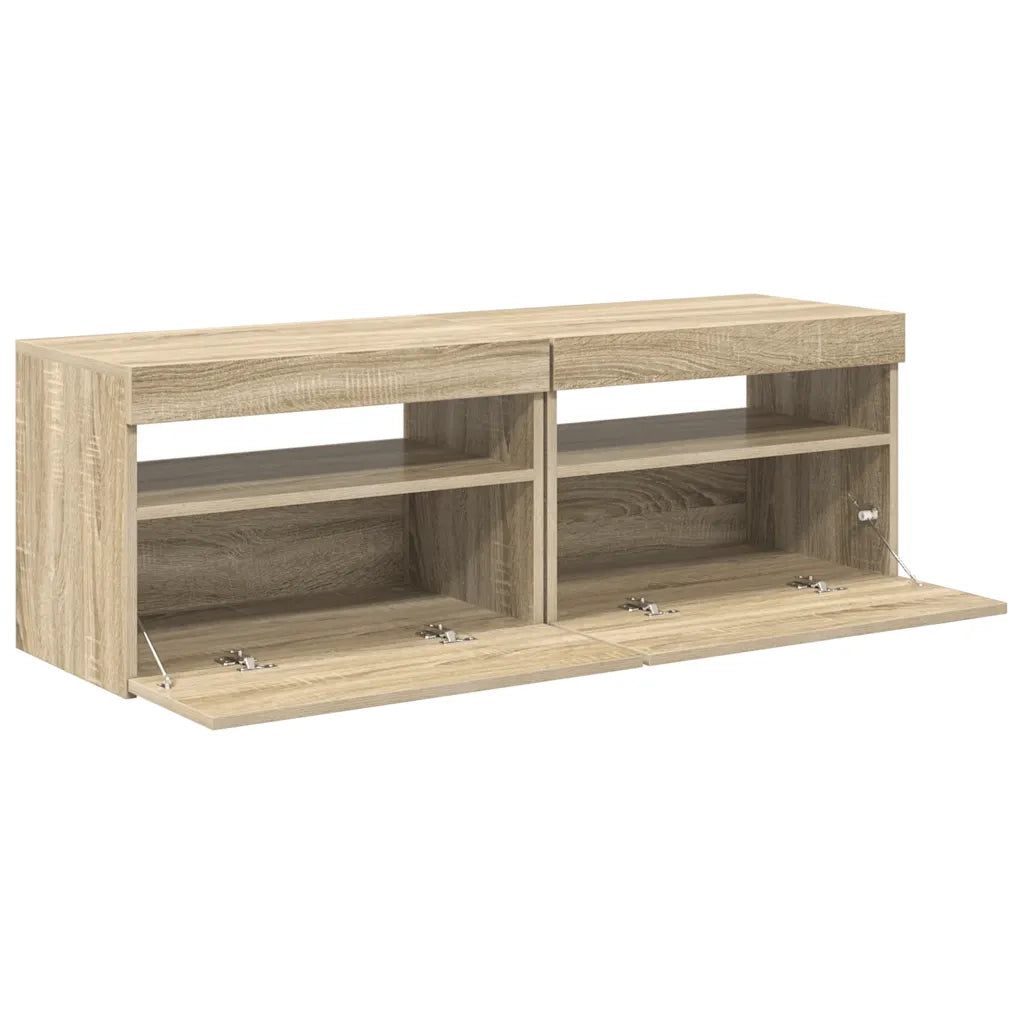 Mobili Porta TV con LED 2 pz Rovere Sonoma 60x35x40 cm 804416