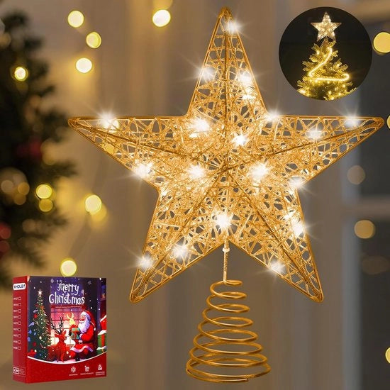 Albero di Natale Decorativo - Topper per Albero di Natale - Decorazione di Natale - Albero di Natale Topper - Ornamento di Natale - Albero di Natale Decorazione - Festa di Natale - Ornamento per Albero di Natale - Topper per Albero di Natale Decorativo