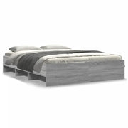 Letto matrimoniale | Letto per adulti | Giroletto Grigio Sonoma 150x200 cm in Legno Multistrato