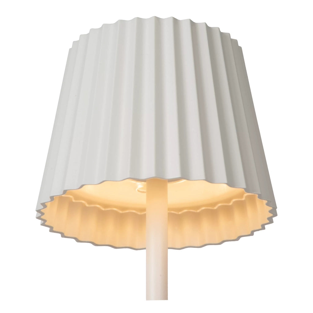 Lampada da tavolo outdoor bianca LED 2W ricaricabile Lucide