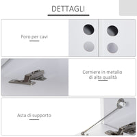 Mobile TV Sospeso 140x32x31 cm in Legno Truciolare Grigio