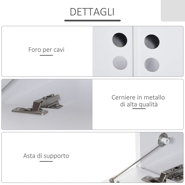 Mobile TV Sospeso 140x32x31 cm in Legno Truciolare Grigio