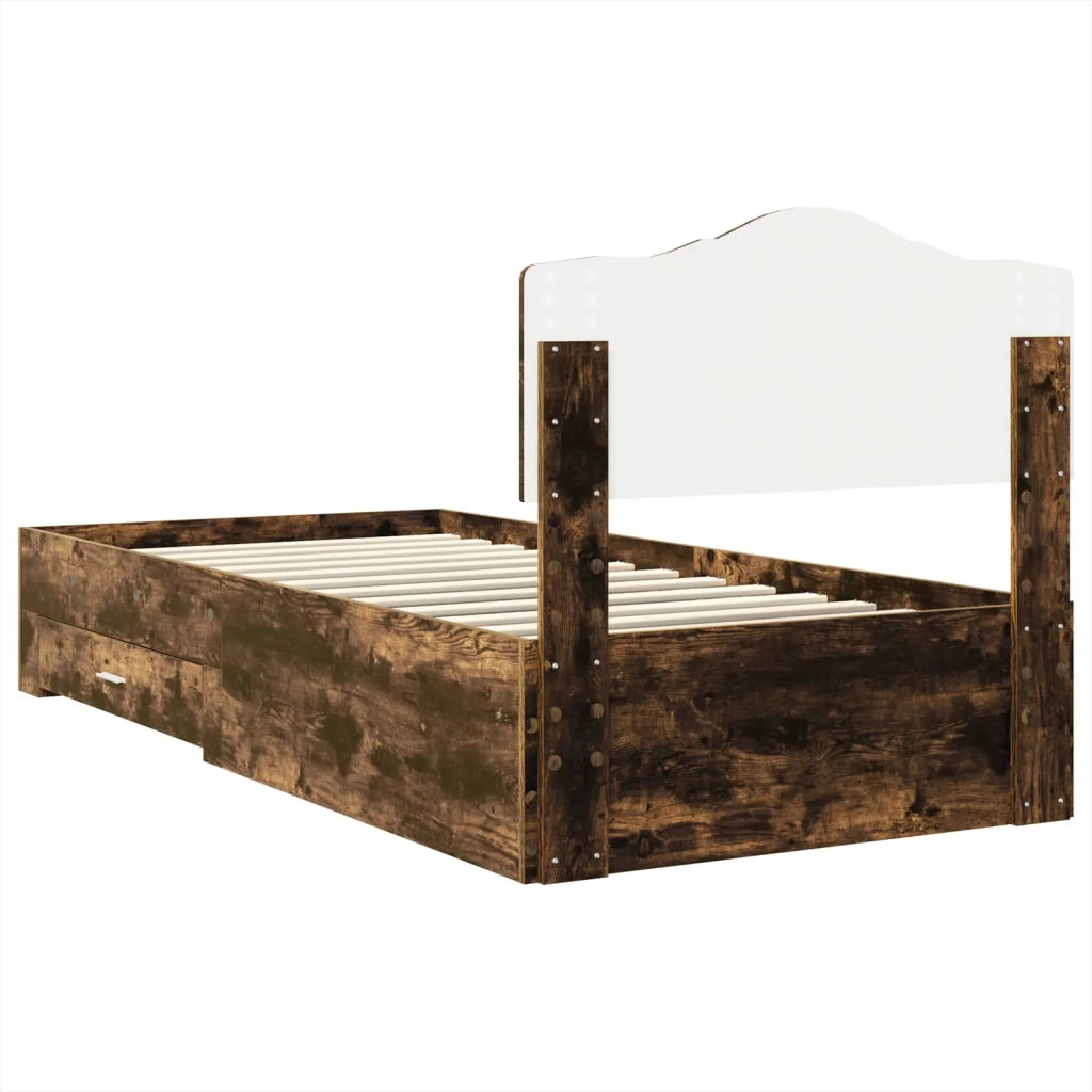 Struttura del letto Rovere fumé 70 x 190 cm Legno multistrato
