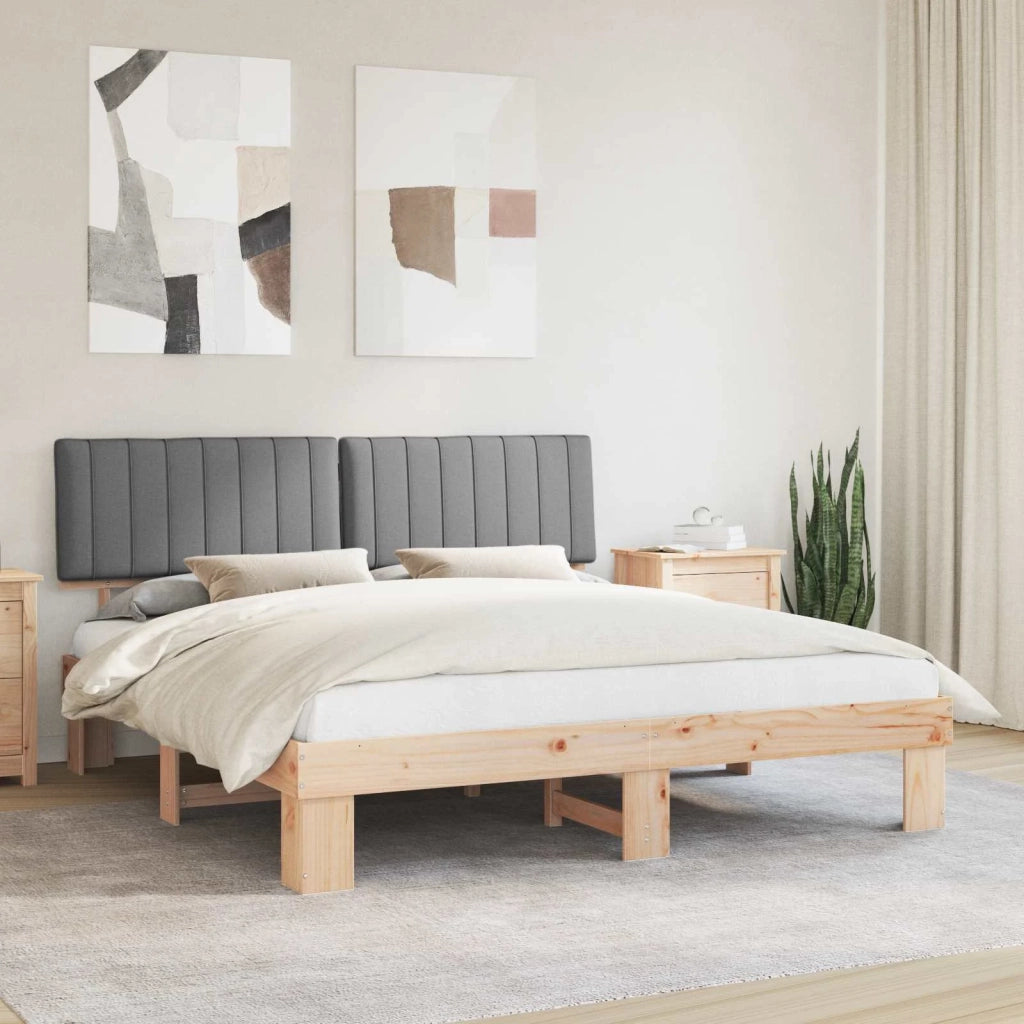 Letto con Testiera Rivestita Grigio chiaro 180 x 200 cm 3398099