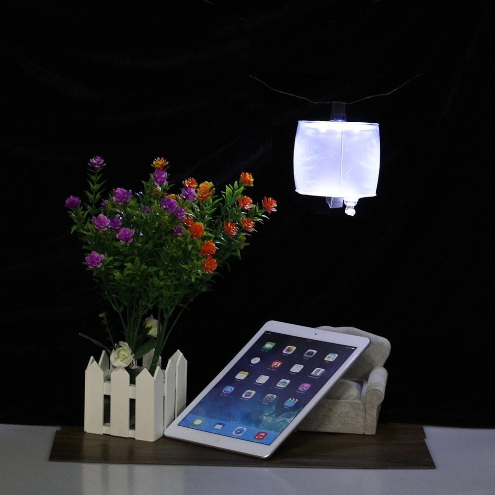 Trade Shop - Lampada 10 Led Solare Gonfiabile Da Giardino Impermeabile Piscina Galleggiante -