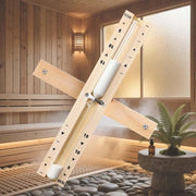 Sauna Zandloper a 15 Minuti - Zandloper in Legno Rotante con Sabbia Bianca, Resistentente al Calore, Adatto per Sauna e Camera SPA