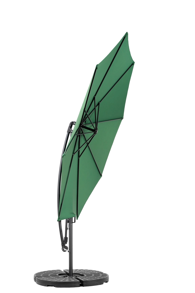 Ombrellone Rettangolare da Giardino Doppio ¨C MINIMAL ¨C Verde Scuro, Manovella, 4,5m