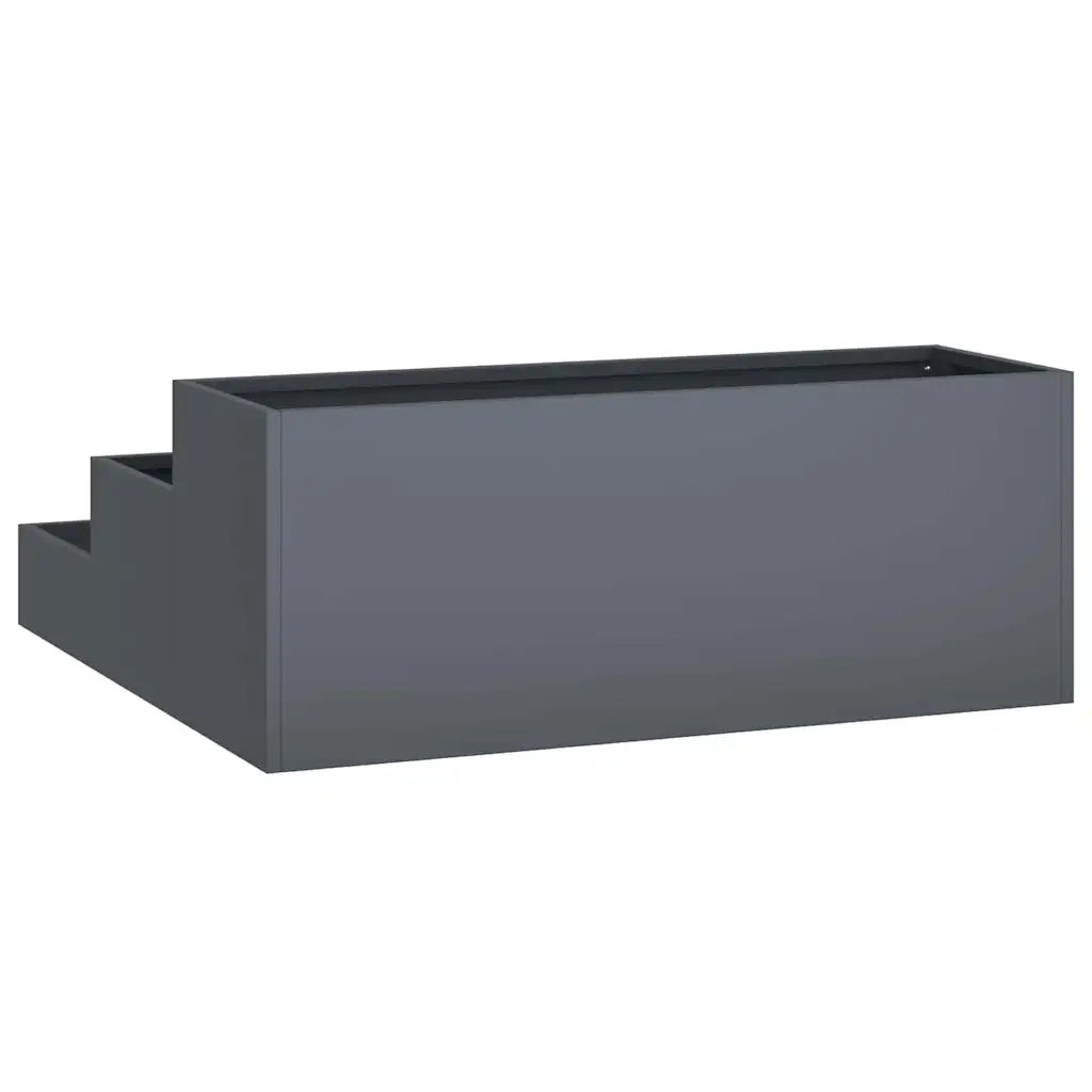 Vaso da giardino-Fioriera da Esterno-Contenitore per Piante Antracite 90 x 90 x 35 cm