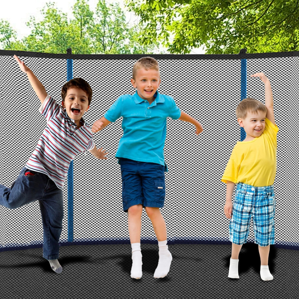 TRAMPOLINO 243,84 cm con rete di sicurezza e scala, Blu