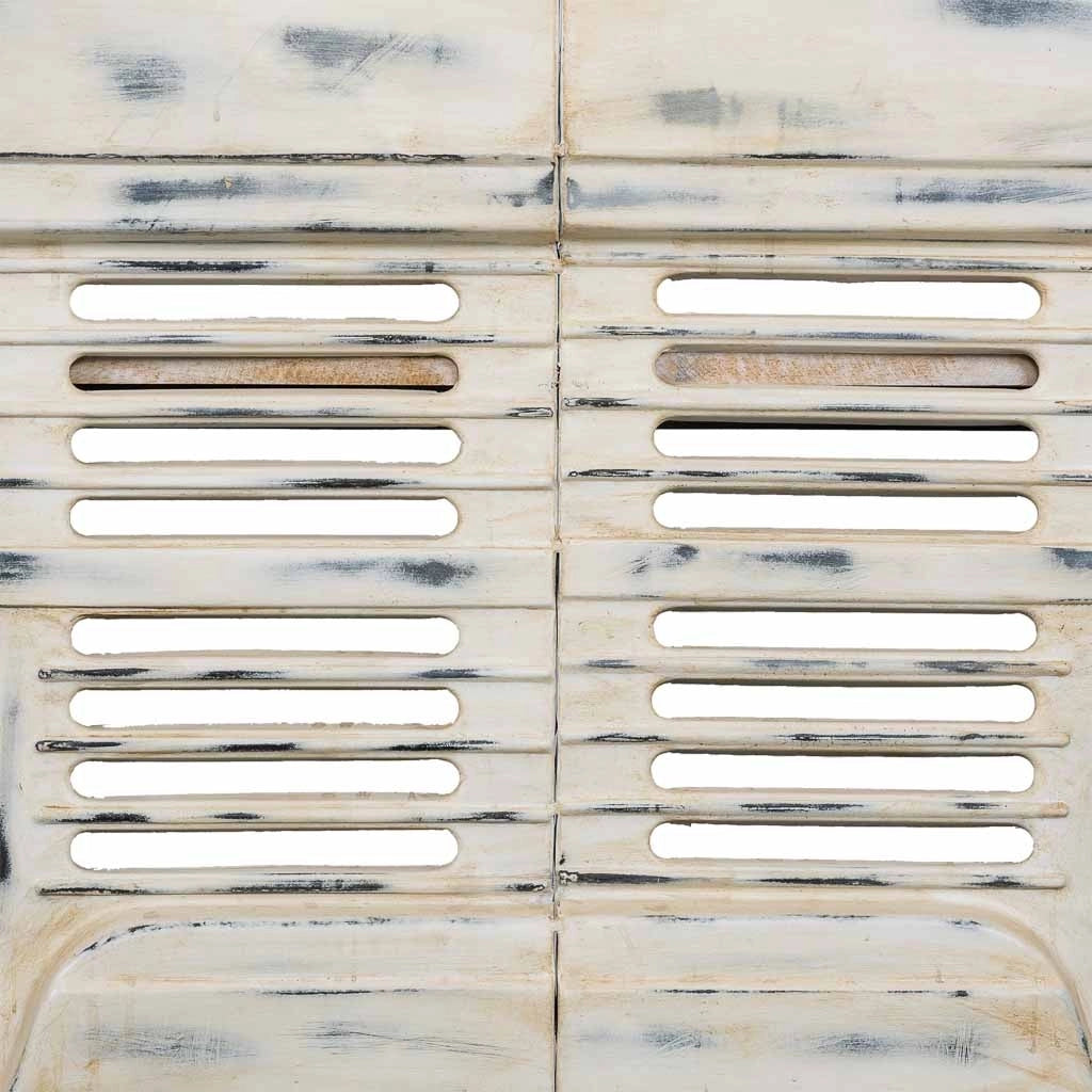 Mobile bar furgone in legno bianco e metallo 153x47x105h