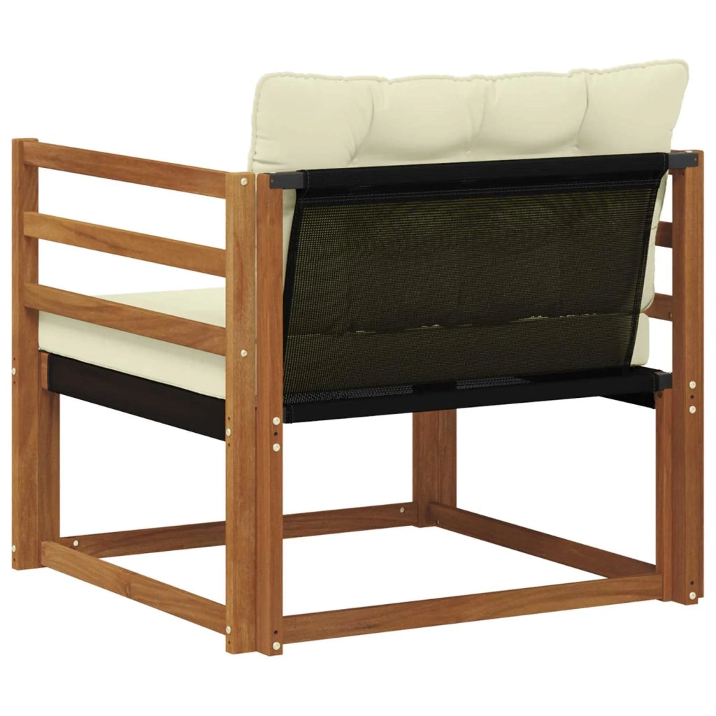 Set di divani da esterno-Sofa da giardino Legno di Acacia Massello e Textilene 573018