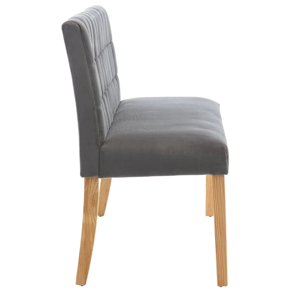 Panca 140 x 56 x 86 cm velluto grigio 02_0010902