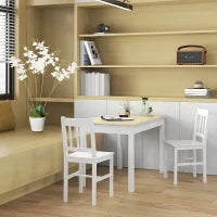 Tavolo da Pranzo 4-6 Posti Design Moderno per Cucina e Soggiorno, 119x70x75cm, Bianco e Legno