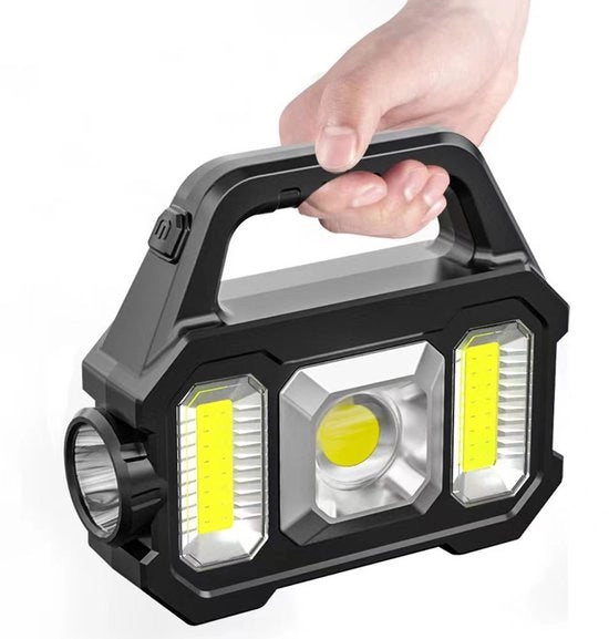 Lanterna multifunzionale, impermeabile per esterno, ricaricabile con energia solare, potente torcia, lampada portatile, lanterna per campeggio, modello 2