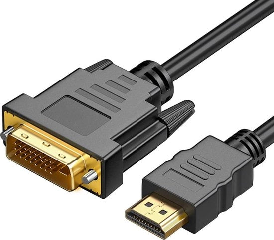 Cavo HDMI a DVI-D bidirezionale 15 m 24+1 con supporto 1080p Full HD per PC, laptop, TV box, Roku, proiettore, Xbox PS3/4/5 e Raspberry Pi