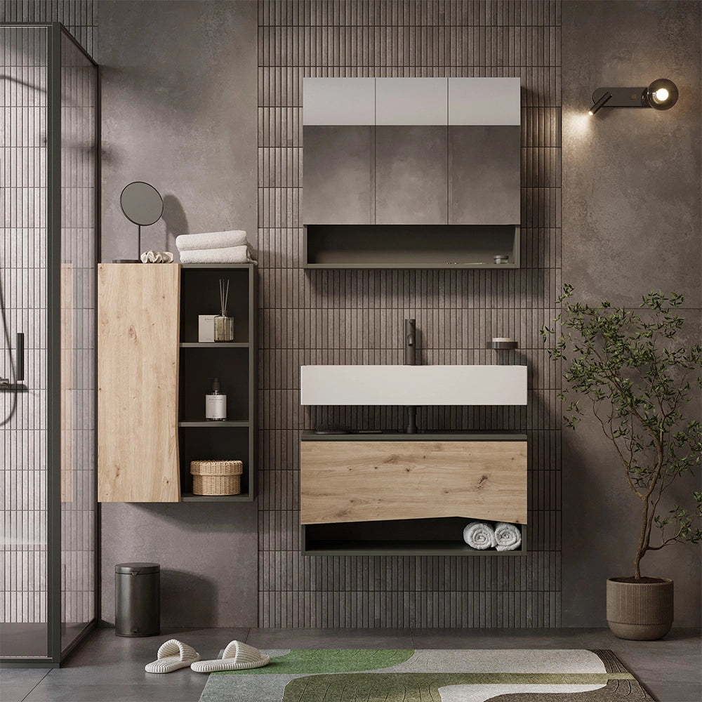 Vicco Set di mobili da bagno Artigiano 3 parti