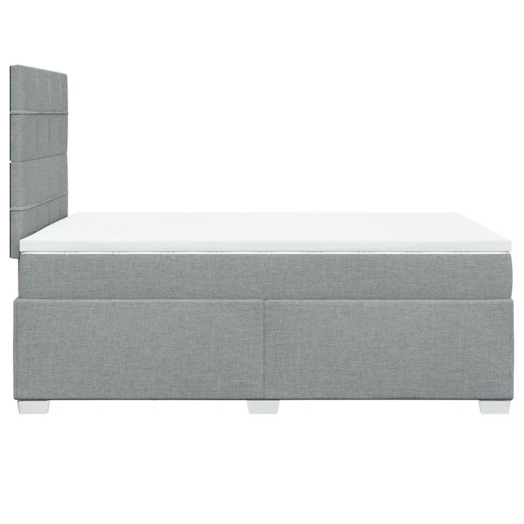 Giroletto a Molle con Materasso Grigio Chiaro 120x190cm Tessuto 3290427