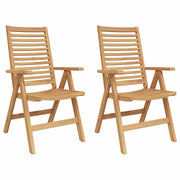 Sedia 2 pz | Sedie da Esterno Marrone 64.5 x 52 x 108 cm Legno di teak solido